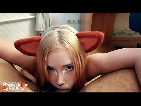 ❤️ Kitsune anameza mboo na kumeza mdomoni Pono ya Kirusi ❌